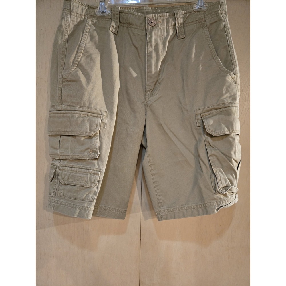Eddie Bauer Outdoor Outfitter Cargo Shorts Mens 36 Khaki Cotton 11 Inseam